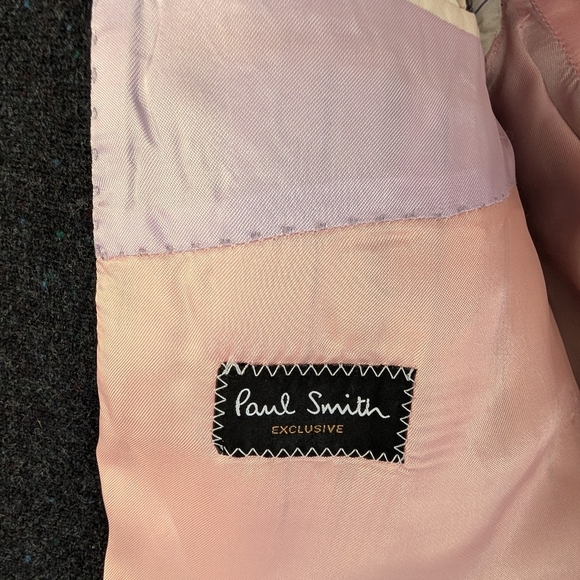 Paul Smith Wool/Cashmere Heathered Navy 2 Button Suit Jacket Size 38R - Picture 15 of 16